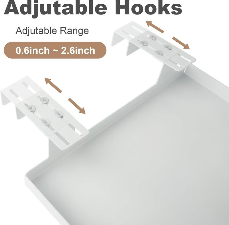 AKBFOX Office Cubicle Shelf - 8.3'' x 5.5'' x 1.7'' Storage Organizer Floating Corner Rack Hanging Shelf Adjustable Home Office Essentials for Planter Statue Decor Photo Frame 1 Pack - Image 5